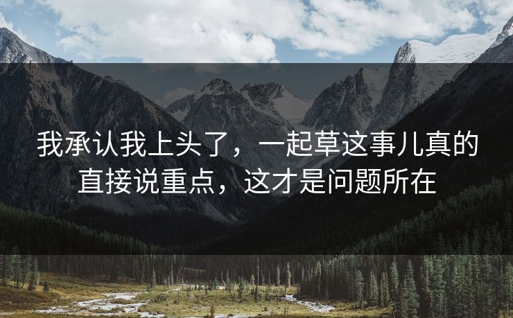 我承认我上头了,一起草这事儿真的直接说重点,这才是问题所在 我承认我上头了,一起草这事儿真的直接说重点,这才是问题所在